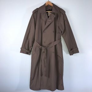 Travelsmith M Tan Trench Coat w Thermolite Liner